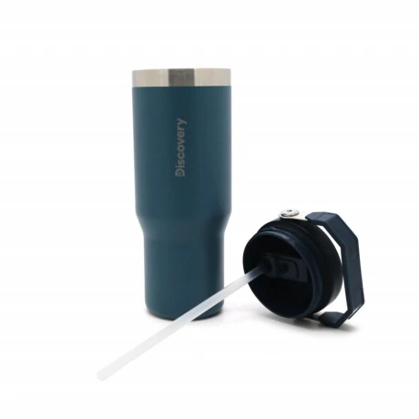 Vaso Térmico Discovery Con Pico Y Sorbete AZUL
