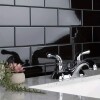 Azulejos adhesivos para cocina baño diseño ladrillo 10uds Negro