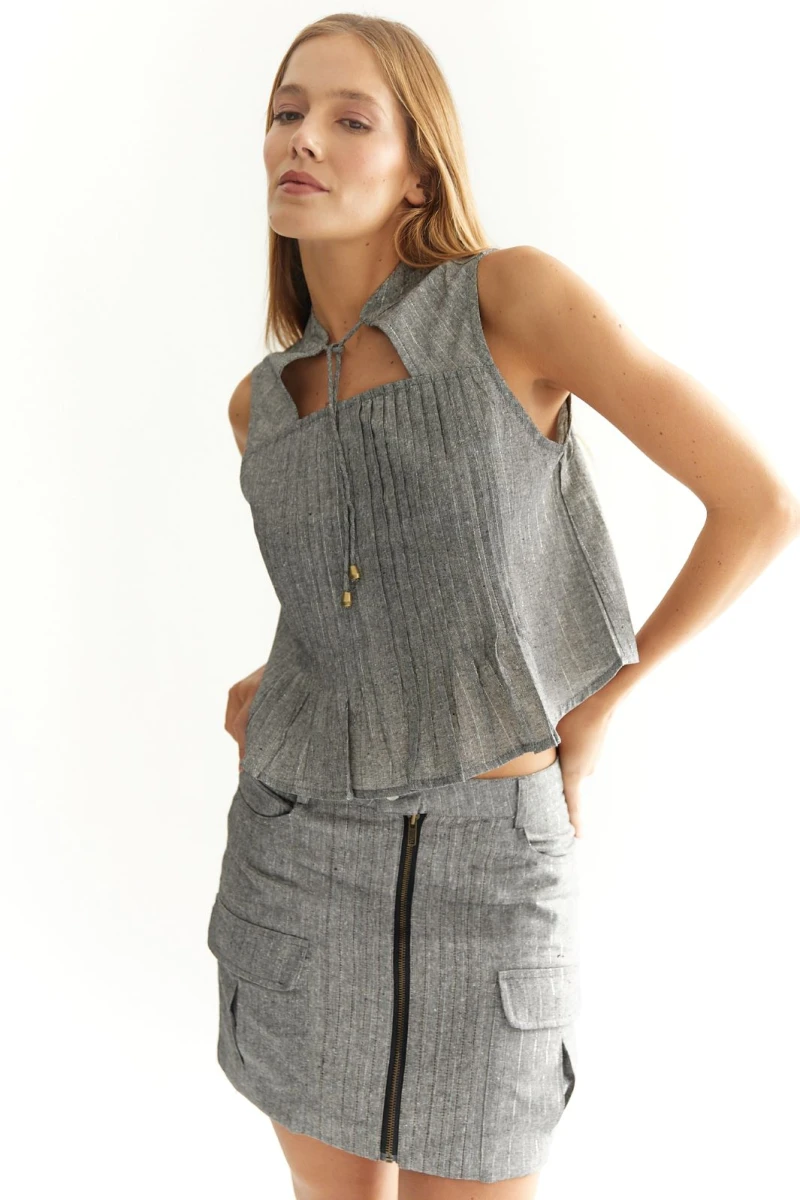 Blusa Luva gris s