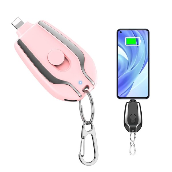 Cargador Portatil Power Bank Emergencia 1000mah iPhone Variante Color Rosa