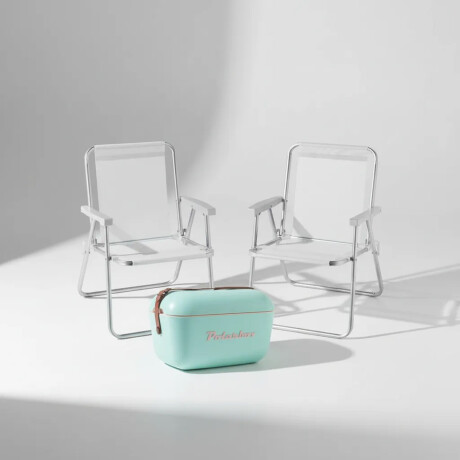 Set Playa Sillax2 110kg Alum Mor + Conservadora 20L PolarBox Blanco