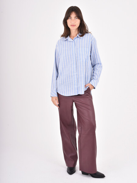 CAMISA PRANA CELESTE