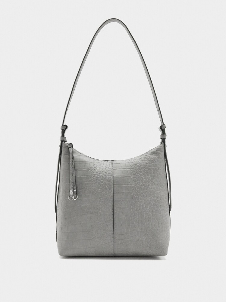 Bolso De Hombro Con Grabado Animal gris