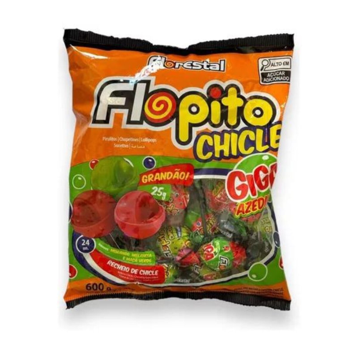 Chupetin Relleno de Chicle Flopito Acido 