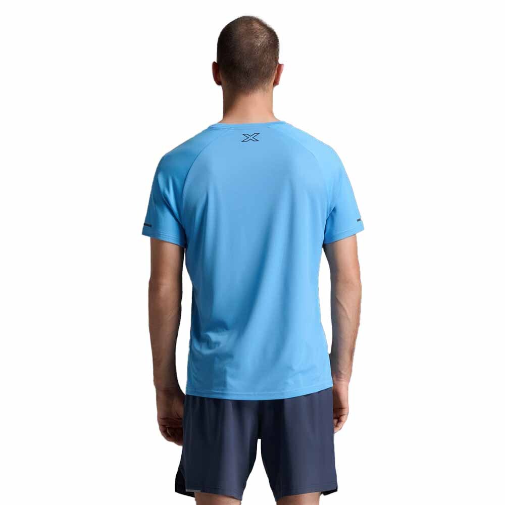 Polo Running Aero Tee Hombre Azure/black Reflective