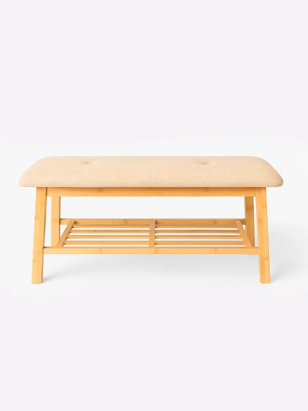 BANCO PIE DE CAMA BEIGE