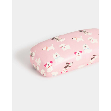 Estuche De Anteojos Estampado Rosa Claro