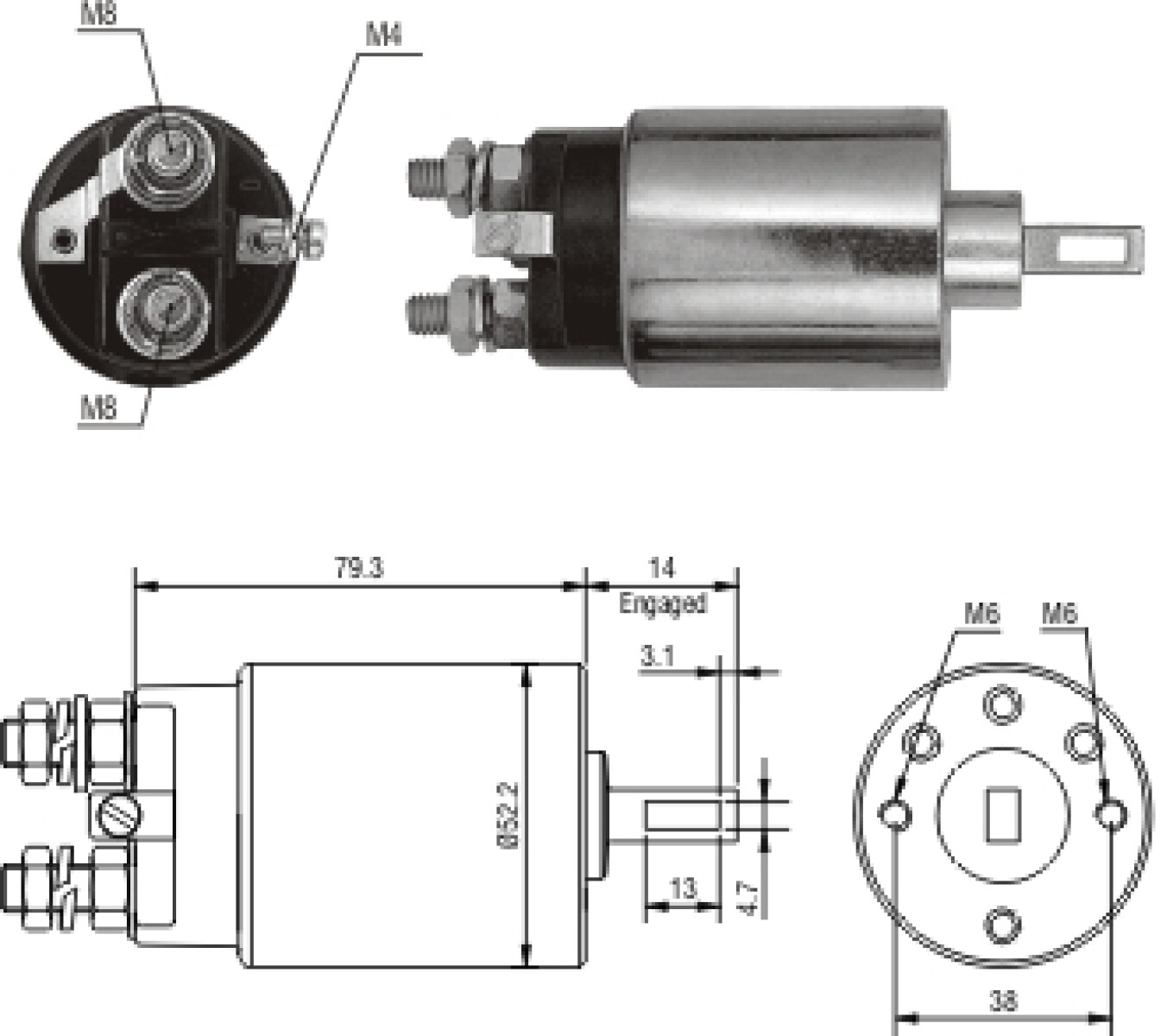 AUTOMATICO DE ARRANQUE - NISSAN HITACHI 24V ZM 