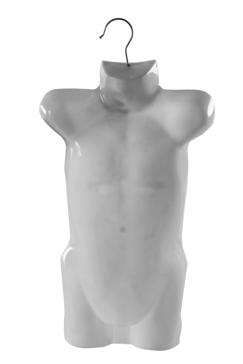 Maniquí De Niño Torso Plástico Con Percha - Blanco