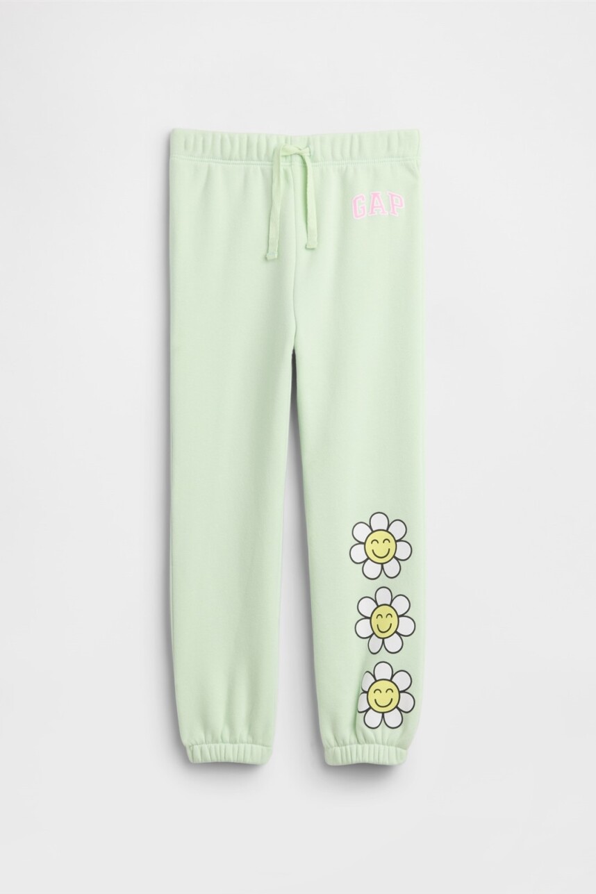 Pantalón Deportivo Logo Gap Toddler Niña Pod Green