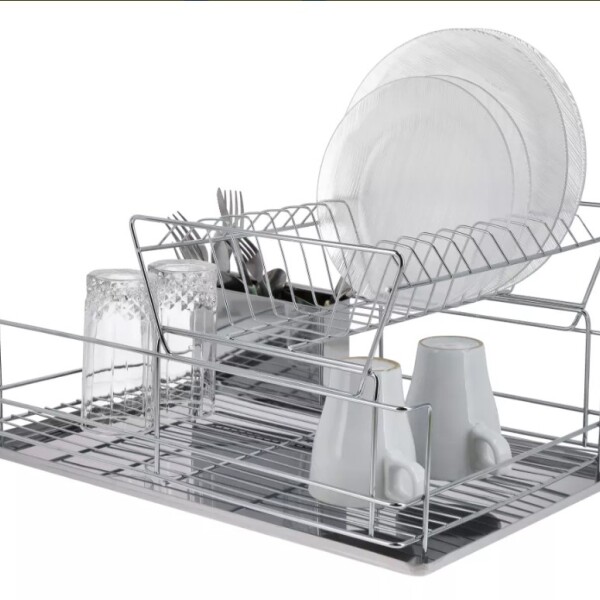 Escurridor de Platos Seca Vajilla Cubiertos 2 Niveles Acero IMBACK Color Plateado Escurridor de Platos Seca Vajilla Cubiertos 2 Niveles Acero IMBACK Color Plateado