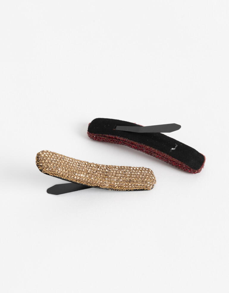 Horquillas con Accesorios Strass Set De Hebillas Francesas - Combinacion Marmol