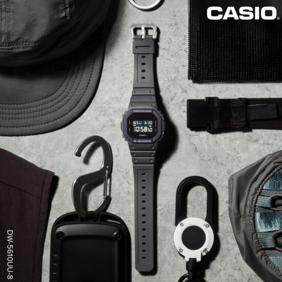 Reloj CASIO G-SHOCK DW5610UU-8DR Resina Gris Esfera 44mm 0