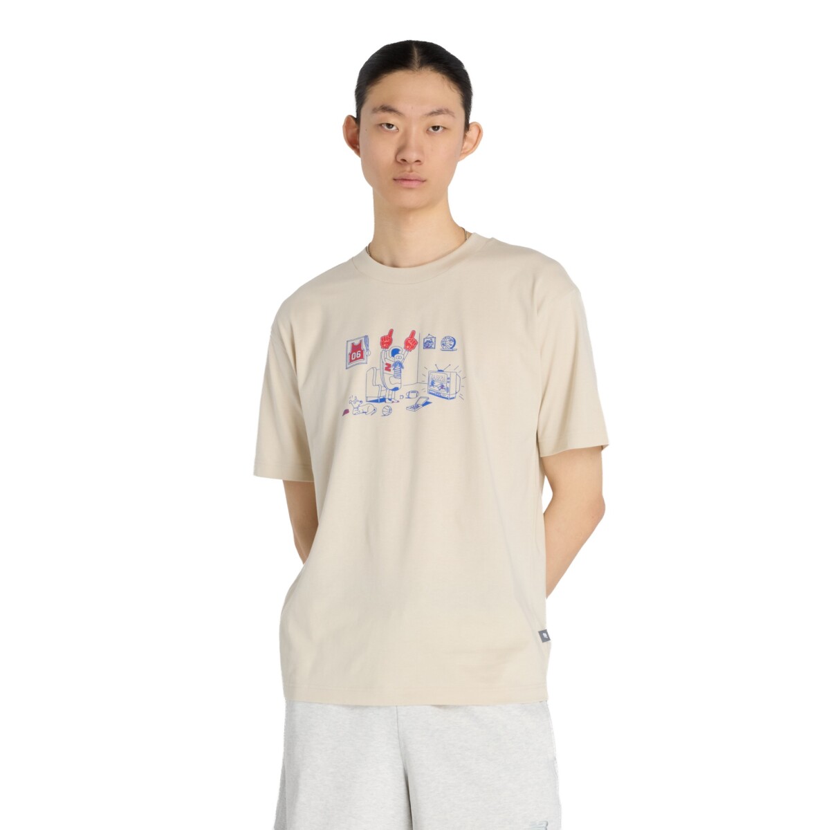 Newbie Fan T-Shirt NEW BALANCE Hombre MT53935TWF - Gris 