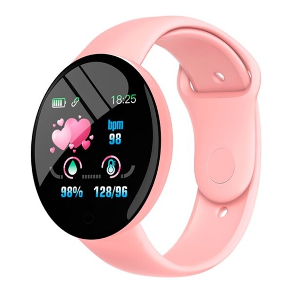 Reloj Inteligente Smartwatch Circular Fitness Ritmo Card Color Variante Rosado