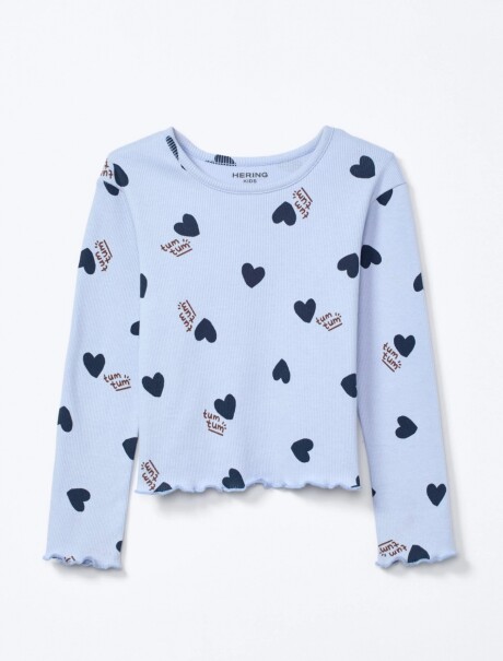 BLUSA INFANTIL ESTAMPADA AZUL