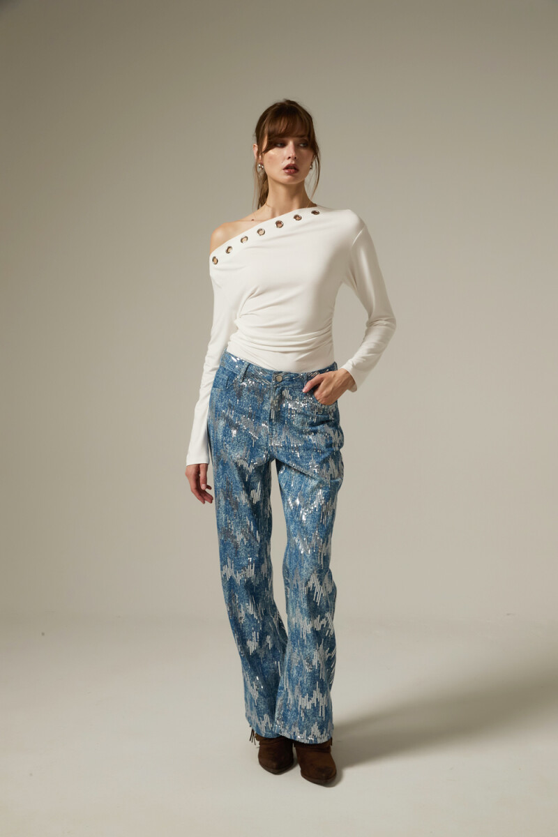 Pantalon Merel - Azul Grisaceo 