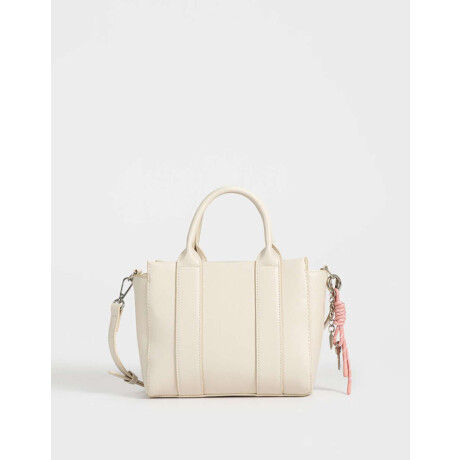 Cartera City Con Charm Blanco Crudo