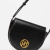 Bandolera Lady Saddler En Efecto Cuero Negro