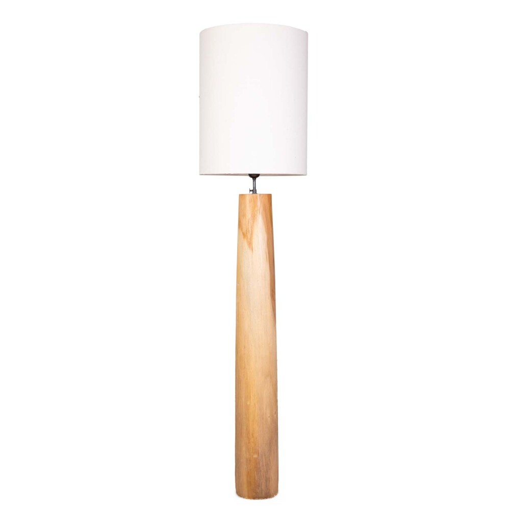 LÁMPARA DE PIE ISHA MADERA NATURAL-BEIGE NATURAL