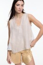 TOP ESCOTE V Beige