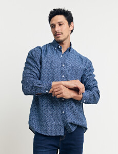 012667 CAMISA HARRINGTON LABEL Azul Osc/bla