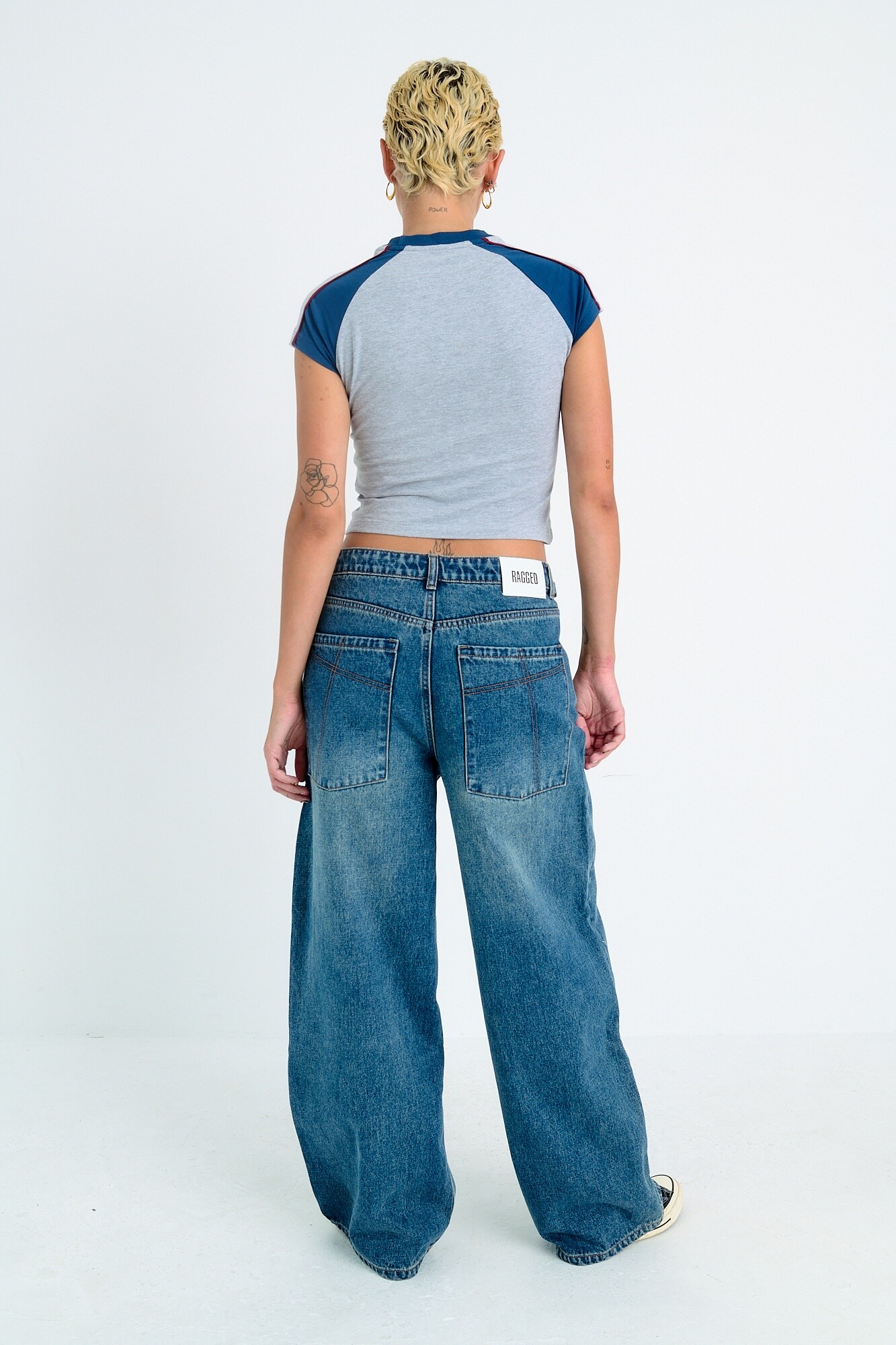 ◇SATUR◇ Welling regular fit denim pants mid blue SA23SSMP2