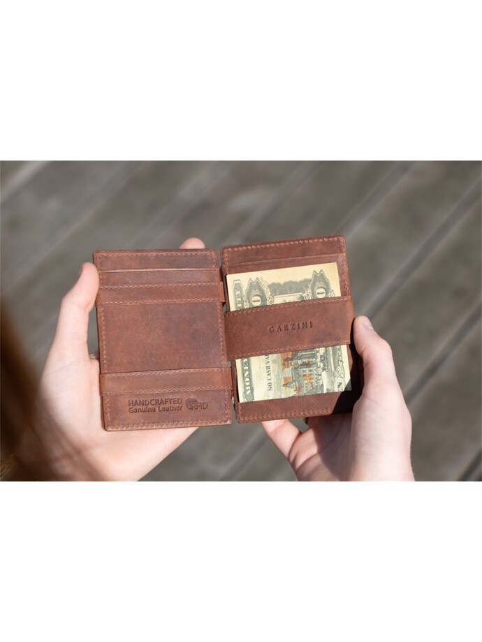 WALLET ESSENZIALE BRUSHED BROWN