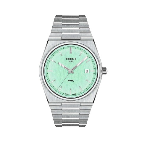 Reloj Tissot PRX T1374101109101 con correa de acero Plateado