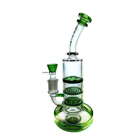 BONG ALIEN DOBLE PERC PANAL DE MIEL Y TURBINA 22CM - AL188 BONG ALIEN DOBLE PERC PANAL DE MIEL Y TURBINA 22CM - AL188