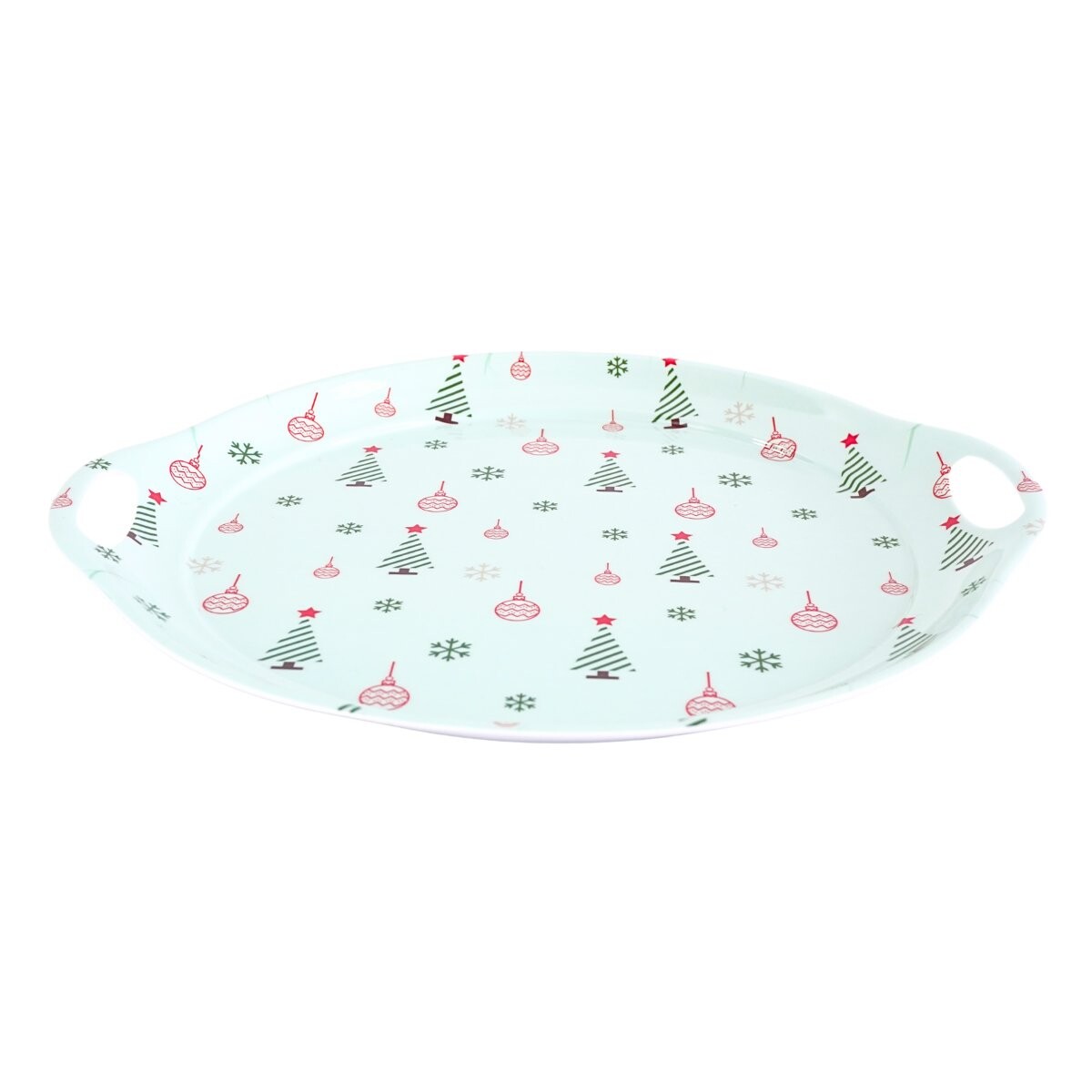 BANDEJA DE MELAMINA REDONDA LINEA NAVIDEÑA 