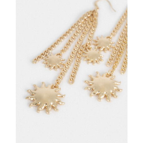 Aros Colgantes Largos Soles Dorado