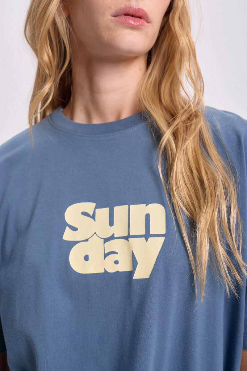 Remera oversize estampa Azul