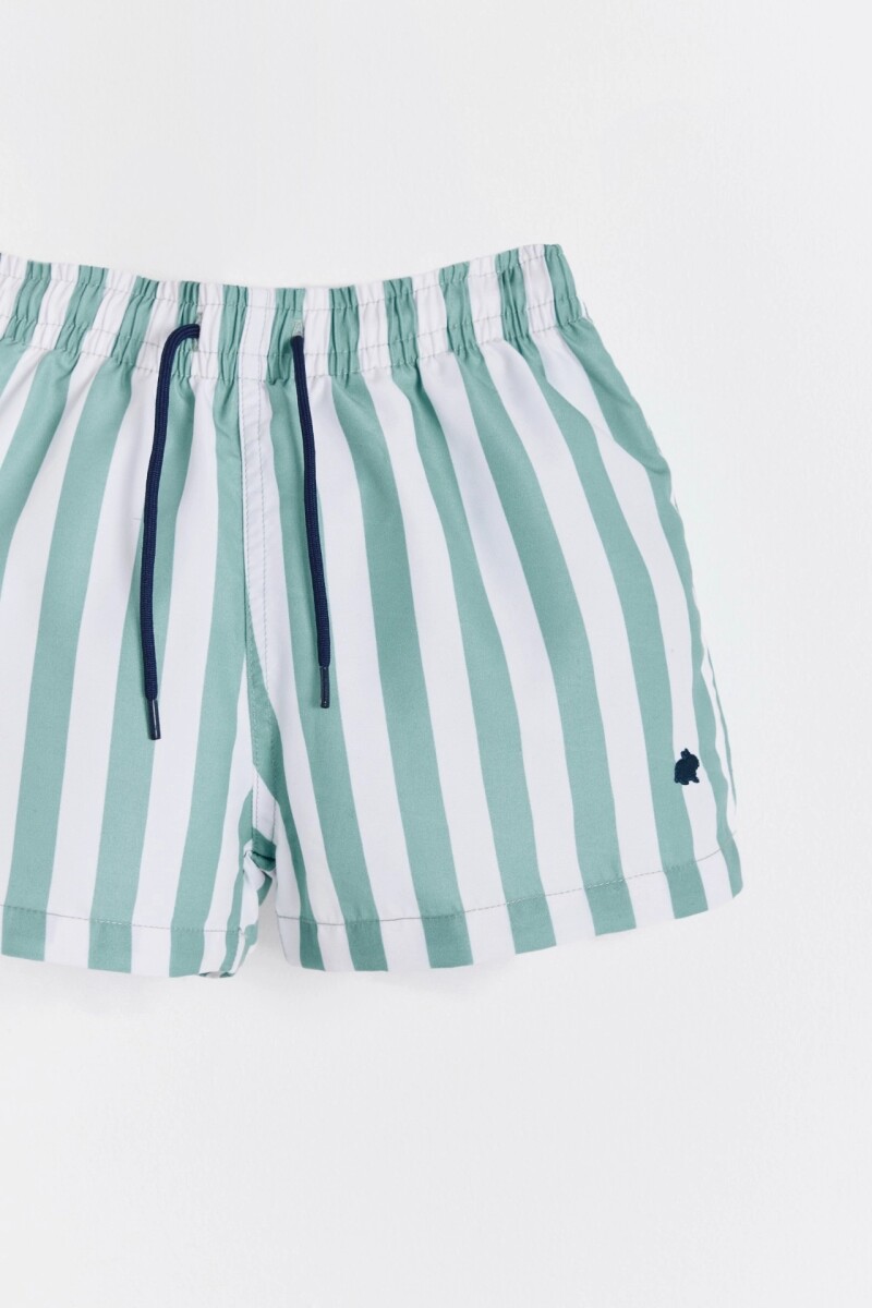 SHORT DE BAÑO JOHN BAY BEACH Blanco/verde