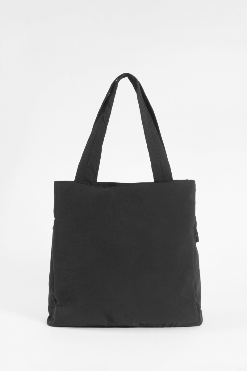 Shopper oversize cierres negro