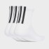 Medias Adidas Tobillo 3 Rayas 3 Pares Blanco