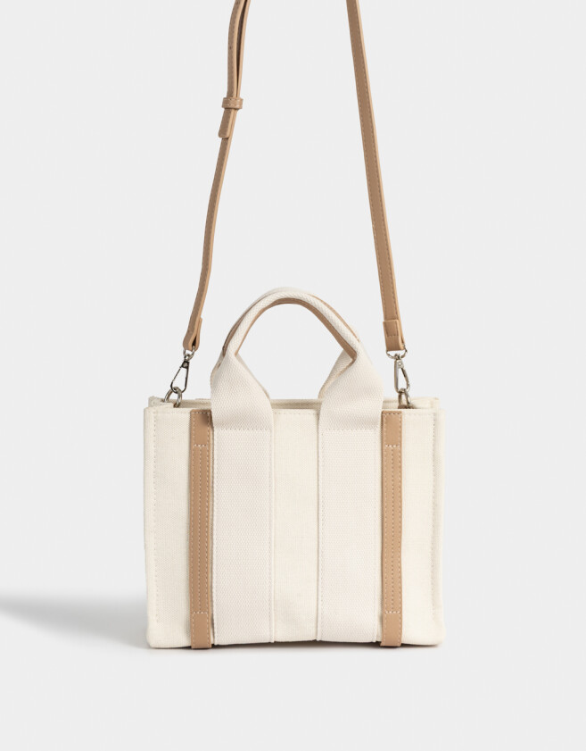 City Cartera City Canvas - Blanco Crudo