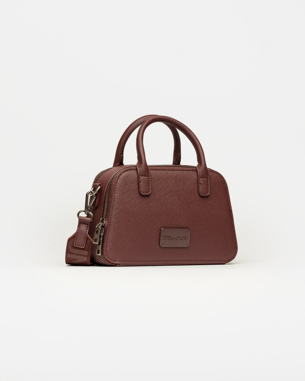 Cartera de mano New Penny en efecto cuero zaffiano Bordeaux