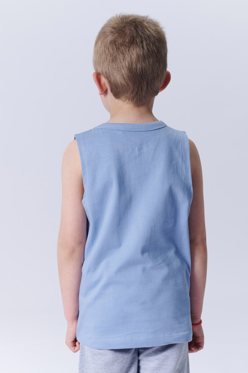 Musculosa básica Celeste