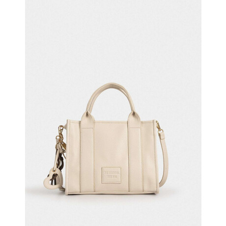 Cartera City Cuerina Blanco Crudo