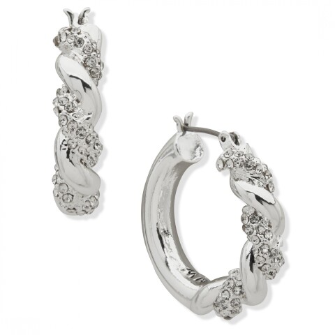 Pe 27Mm Pave Huggie Click It Crystal