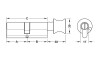 Cilindro para puerta interior negro 35.5+35.5mm 916.91.932 Cilindro Para Puerta Interior Negro 35.5+35.5mm 916.91.932