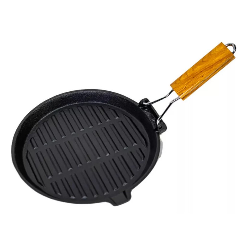 Sarten De Hierro Grill Plancha Redonda 27cm. Sarten De Hierro Grill Plancha Redonda 27cm.