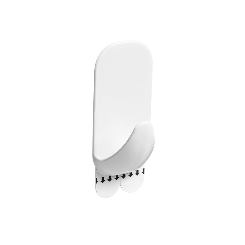 Gancho rectangular grande con adhesivo BLANCO
