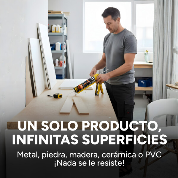 High Tack Ultra Adhesivo Montaje Polímero Extra Fuerte 280Ml Color Negro