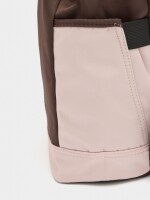 Mochila Color Block Con Nylon burdeos