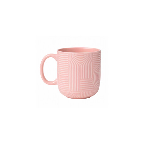 Taza de cerámica textura arcos Rosado