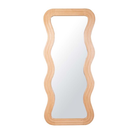 ESPEJO DISCO 74X170CM MADERA-DE-MANGO NATURAL-BEIGE CRUDO