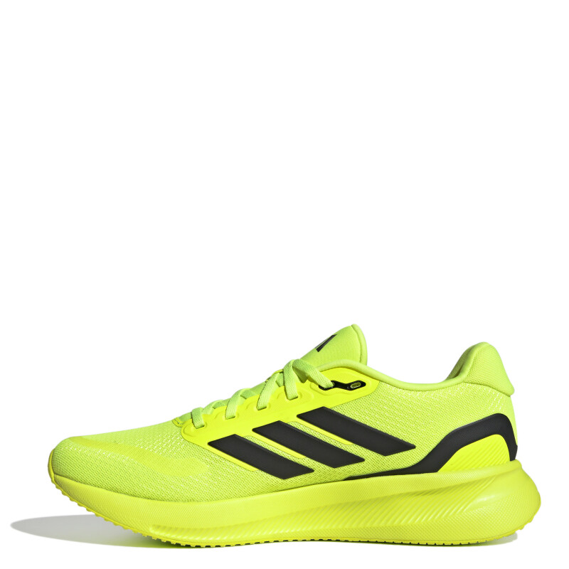 Championes de Hombre Adidas Run Falcon 5 Verde Fluo - Negro