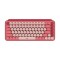 Teclado Logitech Pop Keys inalámbrico bluetooth c/emojis en español Coral